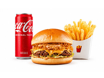 X meal  (1 бургер X + 1 картофель фри + 1 кока-кола 0.33l)